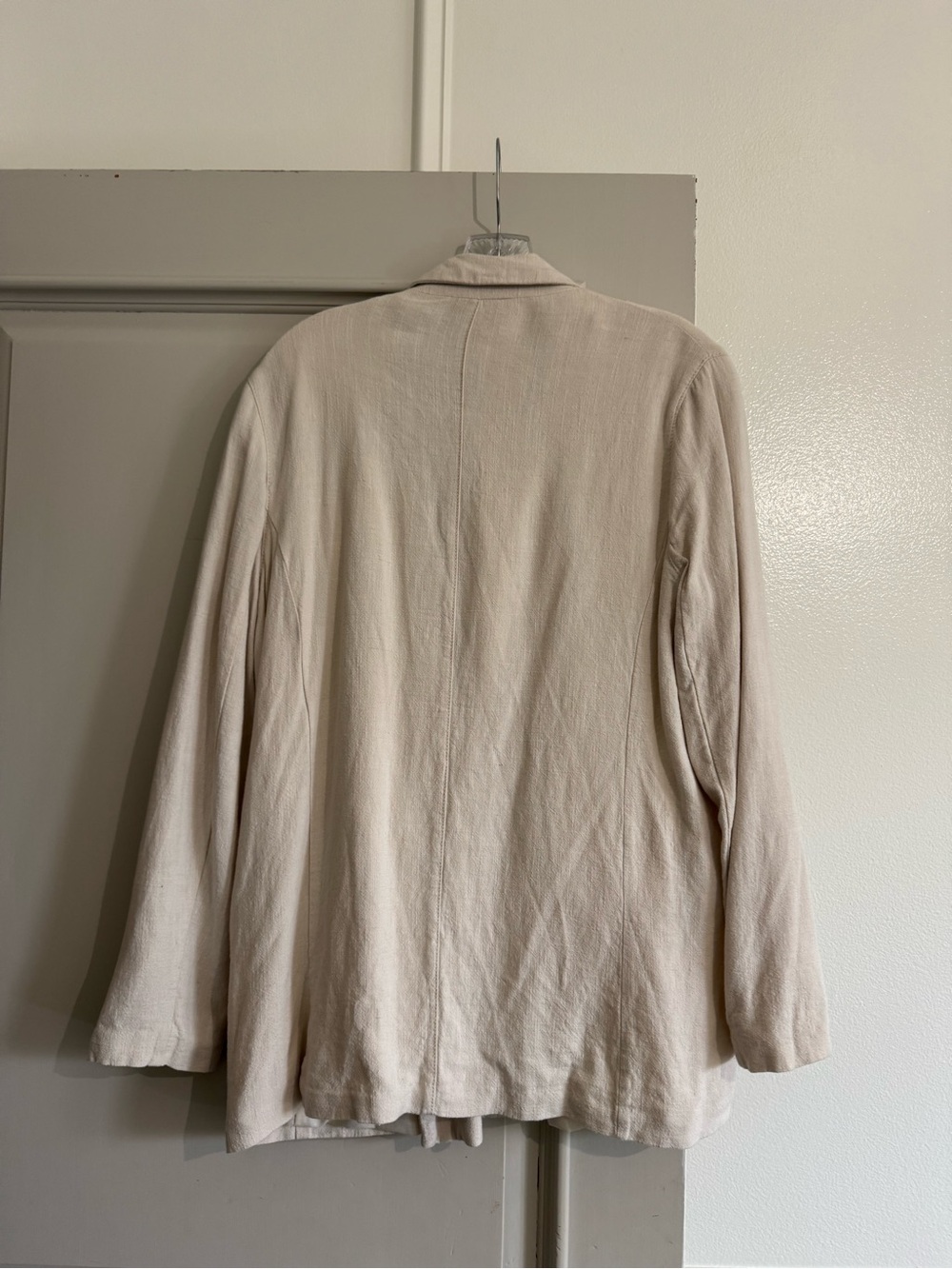 ASOS Cream Double-Breasted Blazer Jacket - Picture 3 of 3